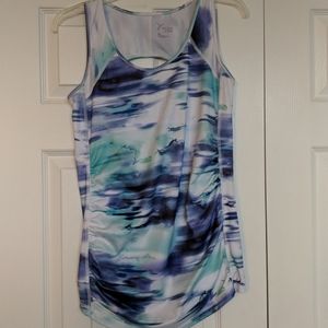 Tie dye maternity active wear tank